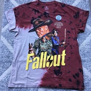 NWT HHN 2025 Fallout Graphic V-Neck Tee, Sz L